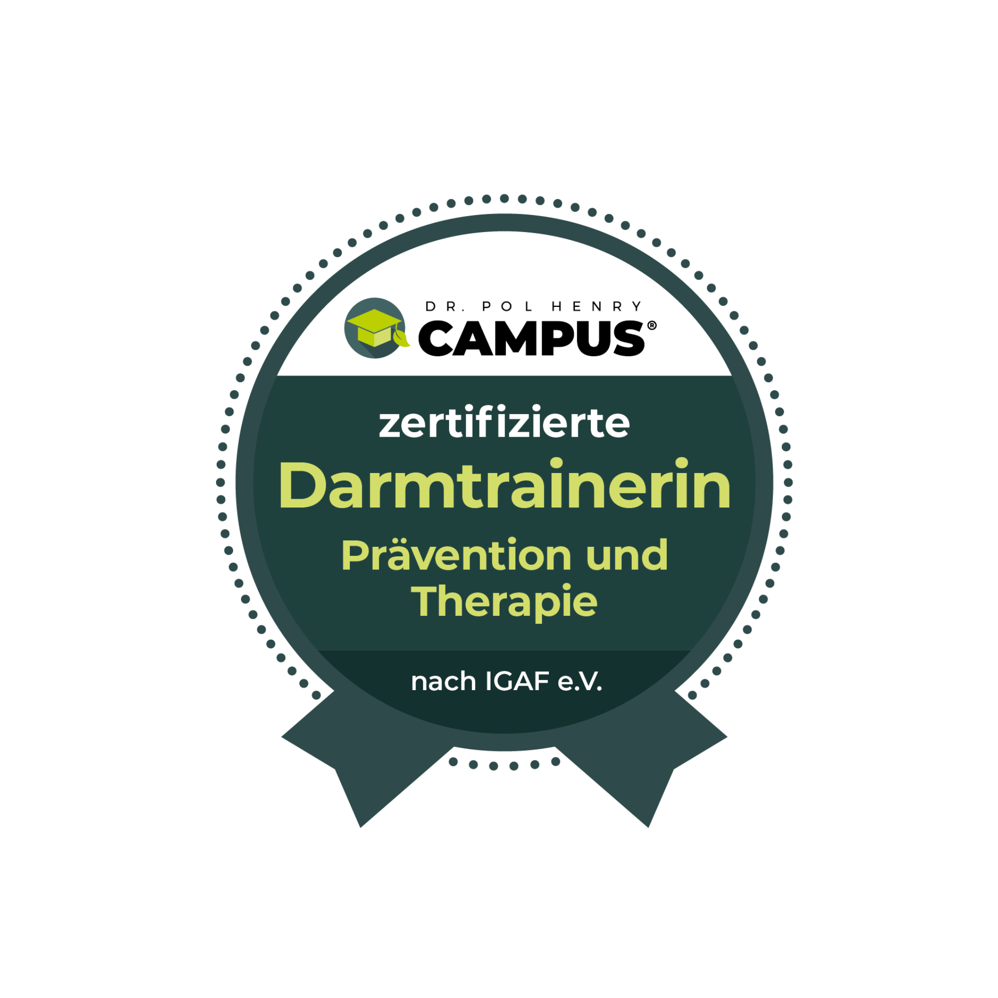 Zertifizierte Darmtrainerin IGAF Badge