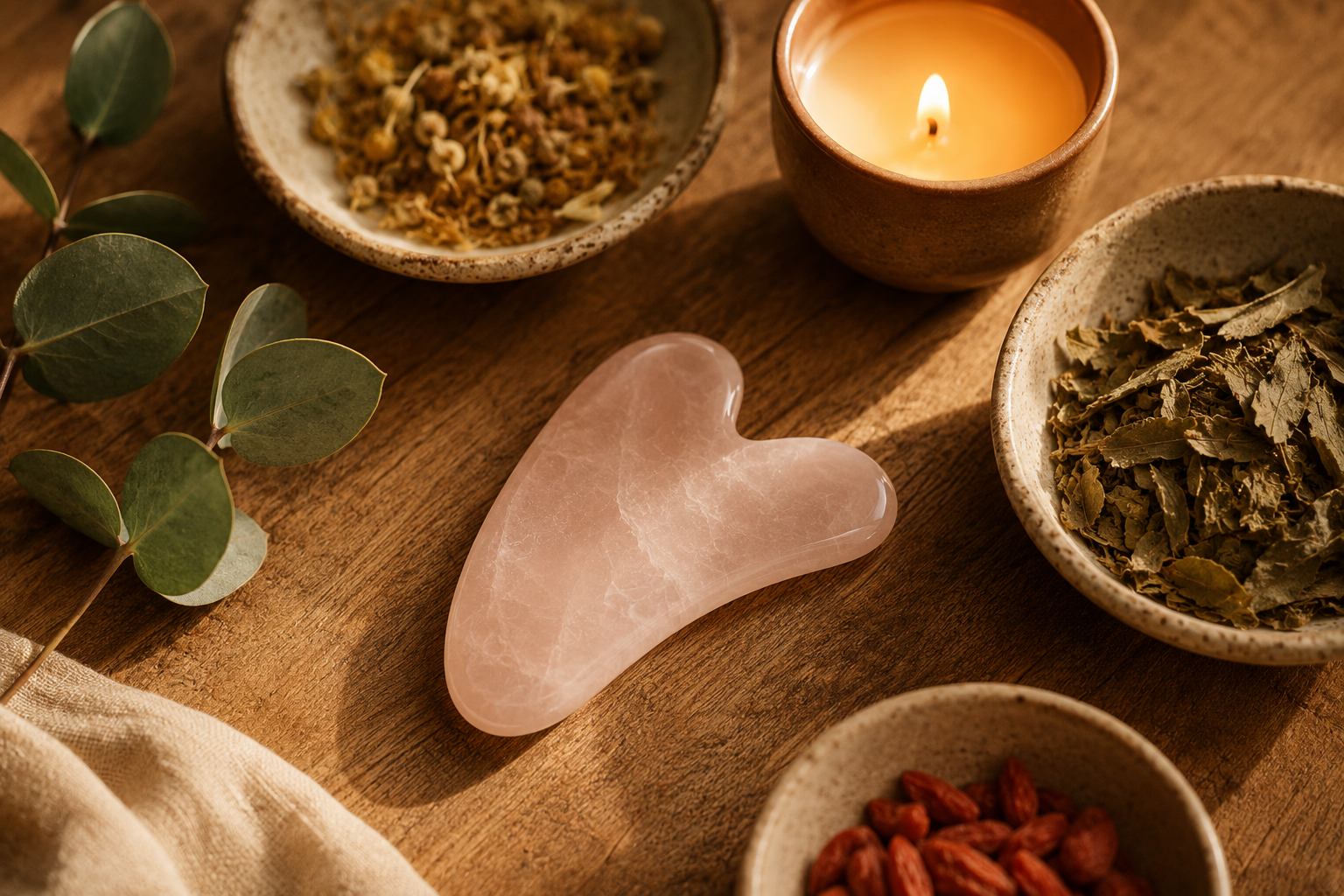 Gua Sha Massage mit Jade-Stein